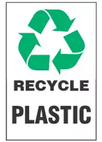 Recycle Sign, Plastic (With Symbol) 