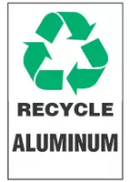 Recycle Sign, Aluminum (With Symbol) 
