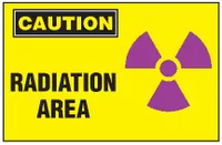 Caution Sign, Radiation Area (With Symbol) 