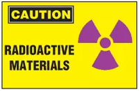 Caution Sign, Radioactive Materials (With Symbol) 