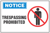 Notice Sign, Trespassing Prohibited (With Symbol) 