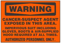 Warning Sign, Cancer-Suspect Agent Exposed In This Area