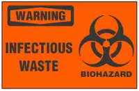 Warning Sign, Infectious Waste (Biohazard Symbol) 