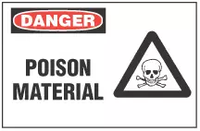 Danger Sign, Poison Material (With Symbol) 