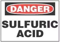 Danger Sign, Sulfuric Acid 