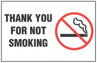 No Smoking Sign - Thank You For Not Smoking (With Symbol)