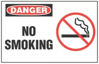 No Smoking Sign - Danger, No Smoking (With Symbol)