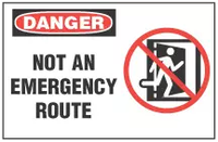 Danger Sign, Not An Emergency Route (With Symbol)