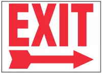 Exit Sign, (Right Arrow) 