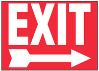 Exit Sign (Right Arrow, Red Background) 