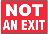 Not An Exit Sign (Red Background) 