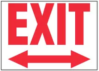 Exit Sign (Two-Way Arrow) 