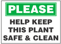 Sanitary Sign: Help Keep This Plant Safe 