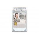 Shielded 2-card Vertical badge holder w/slot