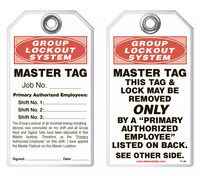 Lockout Safety Tag - Group Lockout System, Master Tag