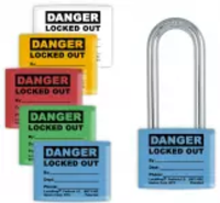 Lockwrap® Color-Coded Padlock Sleeve, Danger, Locked Out