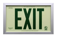 Aluminum Frame Green Glow-in-the-Dark Exit Sign - UL 924 Listed