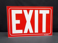 Glow-in-the-Dark Rigid Plastic Red Exit Sign
