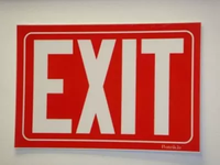 Flexible Glow-in-the-Dark Red Exit Sign with Adhesive Back