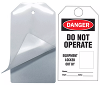 DIY Photo ID Safety Tag and Laminating Pouch Kits "Equipment Locked Out By" (20 Safety Tags and 20 laminating pouches per package)