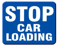 Stop Car Blue Sign