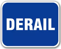 Derail Blue Sign
