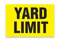 Yard Limit Sign