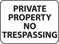 Private Property No Trespassing Sign