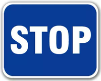 Stop Blue Sign