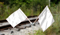 Multi-Colored Railroad Safety Flags