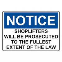 Retail Security Signs